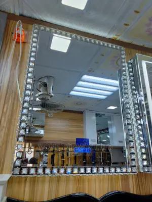 Crystal Led Mirror With Bluetooth And Time.
