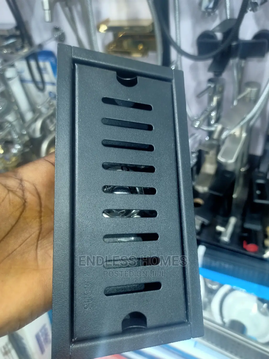 Long Black Floor Drain