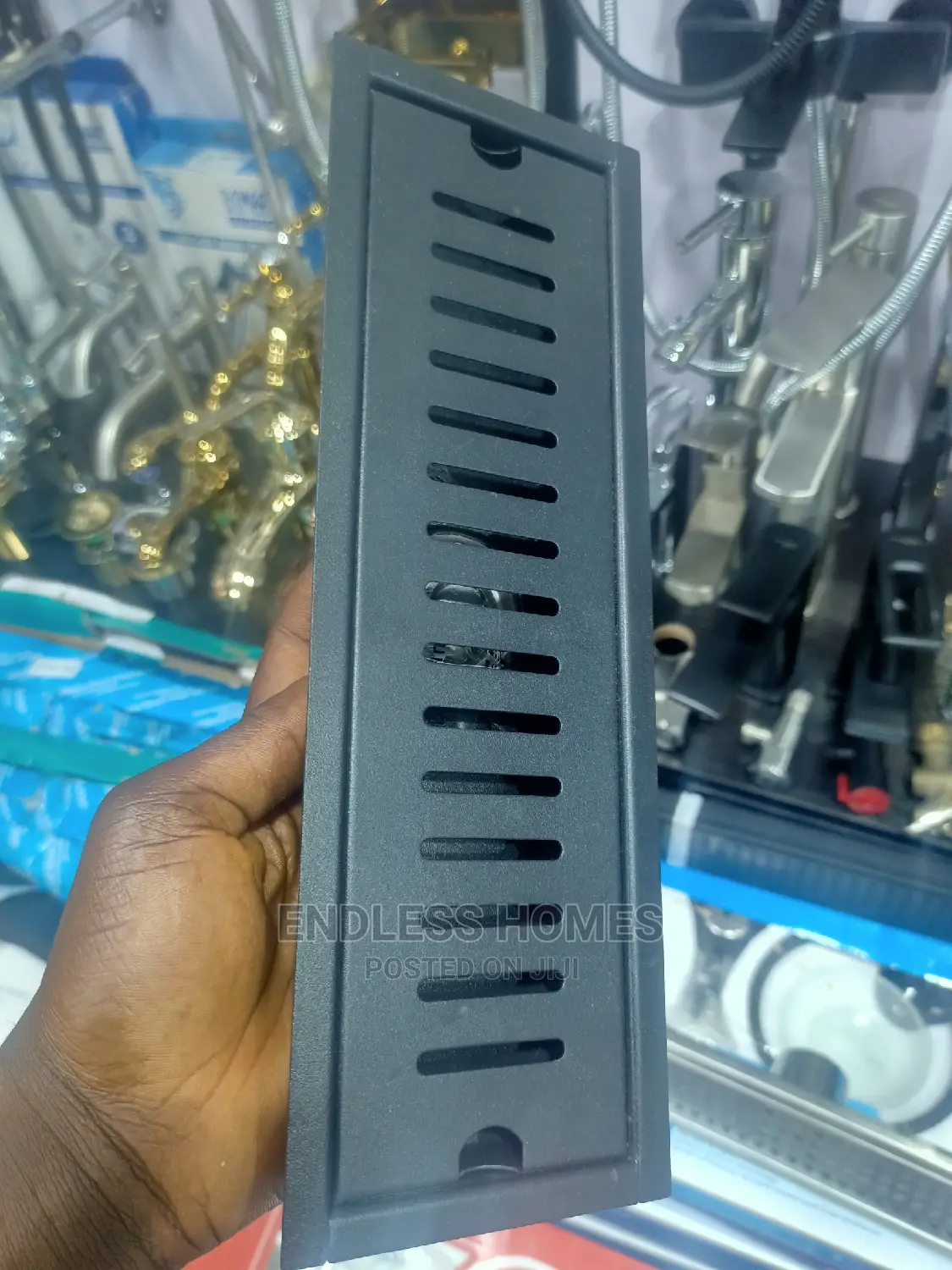 Long Black Floor Drain