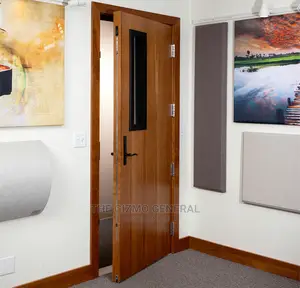 Sound Proof Door With Peep Hole Black