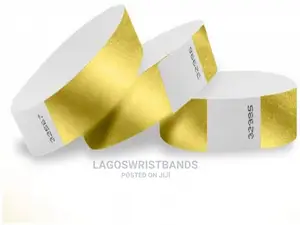 Gold Tyvek Paper Wristbands From Lagoswristbands