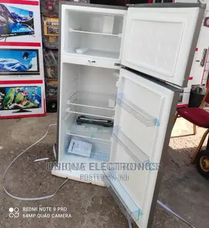 Band New BRUHM 200LITTER Double Door Fridge/External/Silver/