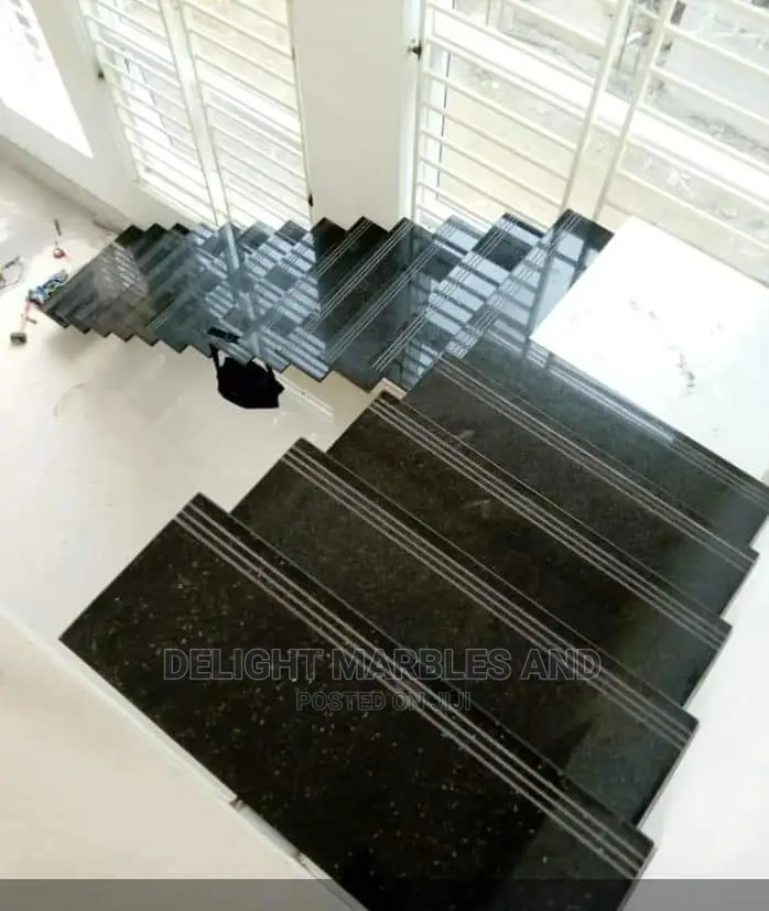 Black Galaxy Imported Granites Staircase
