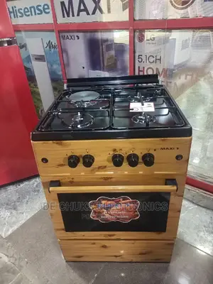 Maxi 60 by 60cm Wooden(3 Gas 1 Electric) Oven Gas Cooker