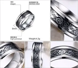 Vintage Silver Stainless Ring for Men