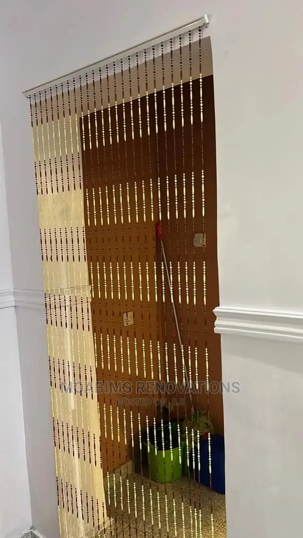 Stylish Beaded Curtain With Rails