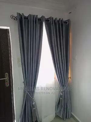 Classic Curtain Fabrics With Eyelets( Sliver Grey)