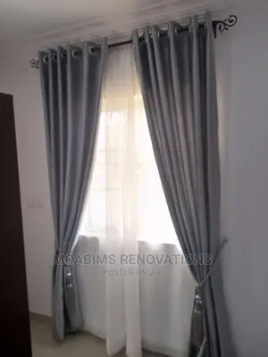 Classic Curtain Fabrics With Eyelets( Sliver Grey)