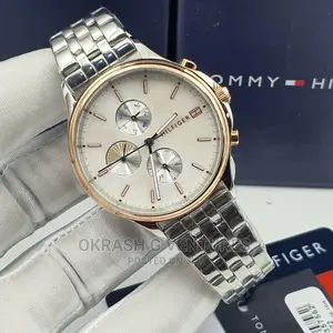 Tommy Hilfiger Chronograph Rose Gold/Silver Watch for Unise