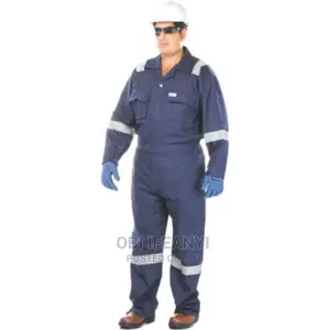 Safety Coverall With Reflector - Blue