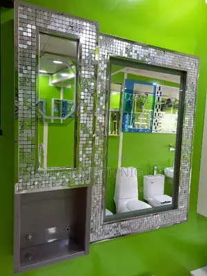 Single Basin Silver Mosaic Bathroom Cabinet