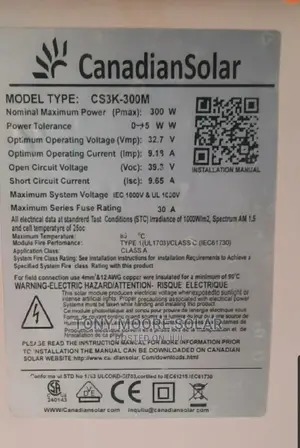 Canadian 300w Solar Panel
