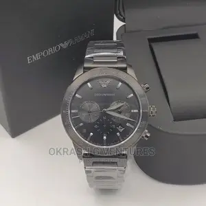 Emporio Armani Chronograph Black Chain Watch