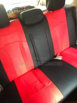 Plain Leather Seat Cover Red And Black
