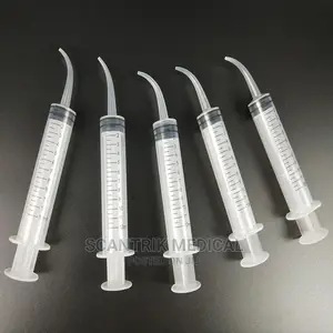 Elbow Syringe Irrigation Syringe Curved Tip Dental Impressio