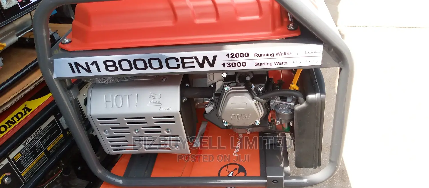 12kva Honda Petrol Generator Set, With Key and Manuel Start.