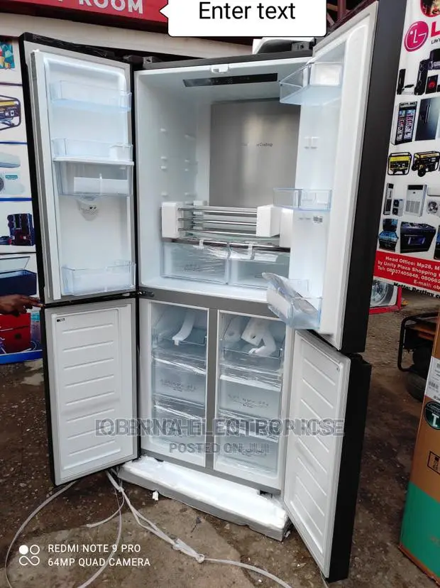 Brand New HISENSE Side By Side Fridge/External/Black Colour/