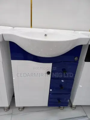 Hhome Bluewhite Cabinet Basin
