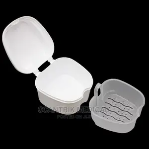 Denture Teeth Storage Box With Hanging Net Container