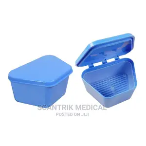 Plastic Denture Bath Box Organizer False Teeth Storage