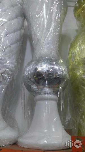 Silver And White Flower Vase