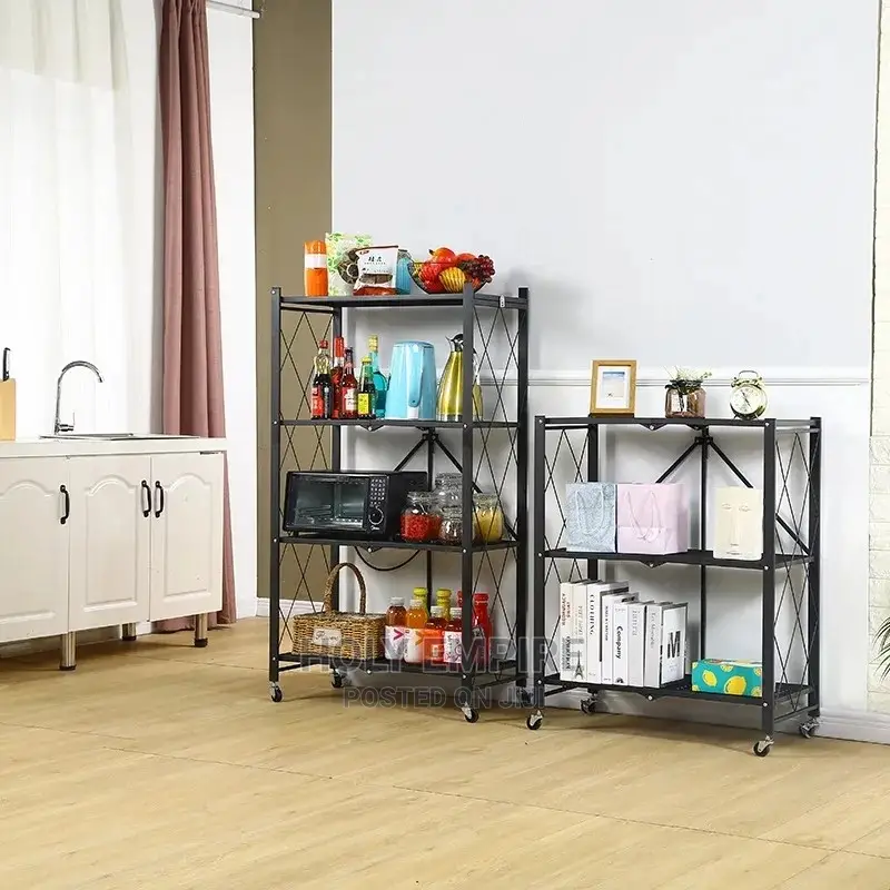 4 Rack Shelf Folded Kitchen Microwave Oven Rack,