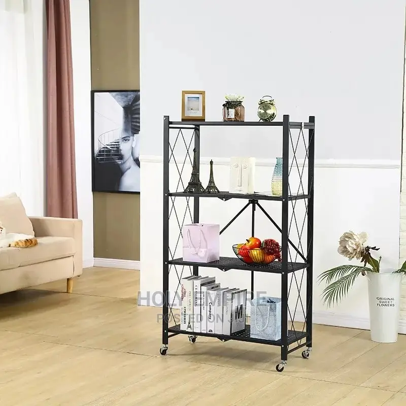 4 Rack Shelf Folded Kitchen Microwave Oven Rack,
