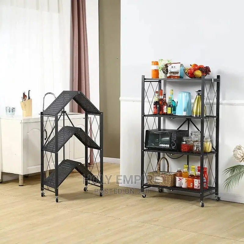 4 Rack Shelf Folded Kitchen Microwave Oven Rack,