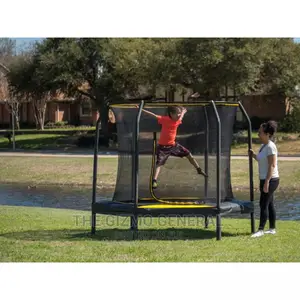 Jumpking 7.5' Trampoline, With Enclosure, Black/Yellow