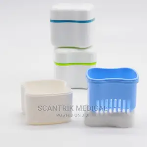 Portable Denture Case Mouthguard Container Tooth Storage