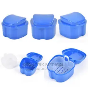 Denture False Teeth Storage Box With Hanging Net Container