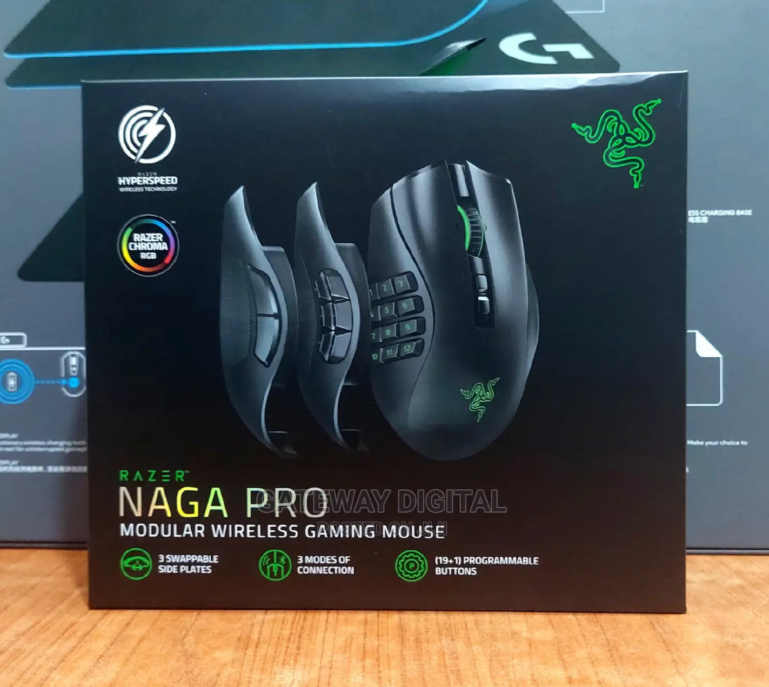 Razer Naga Pro Wireless Gaming Mouse-Black
