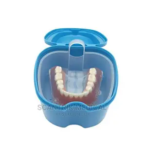 Plastic Denture Bath Box Cleaning Teeth Retainer