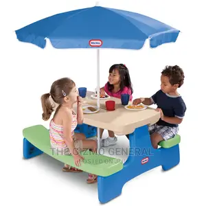 Little Tikes Easy Store Large Picnic Table With Umbrella