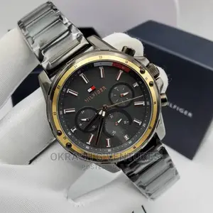 Tommy Hilfiger Chronograph Rose Gold/Black Chain Watch