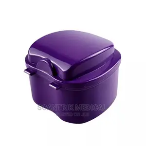 Apple Shape Denture Bath Box Case Dental False Teeth