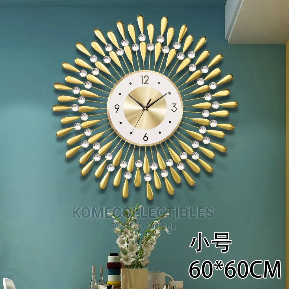 Gold Wall Clock 60 by 60 Size
