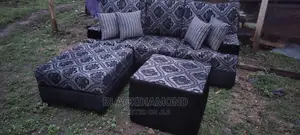 L Shape Fabric Sofa With Center Table