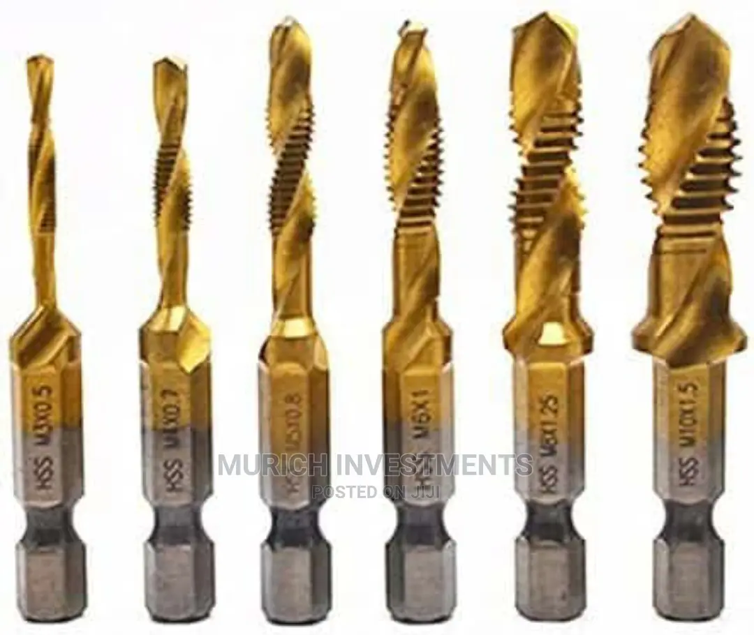 Combination Drill Tap Bit Set 6 Pieces