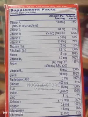 One a Day Women's Complete Multivitamin * 100 Tablets