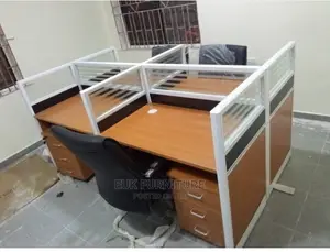 Imported Workstation for 4 People With Four Drawers