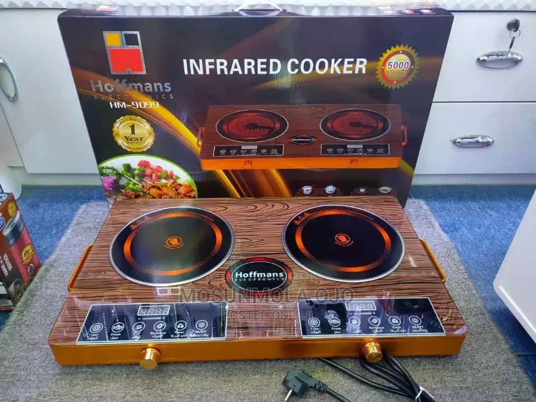 Induction Infrared Cooker - 2 Burner - 5,000watts