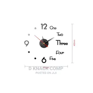 40-Cm Diy 3d Digital Wall Clock Mirror Surface Sticker