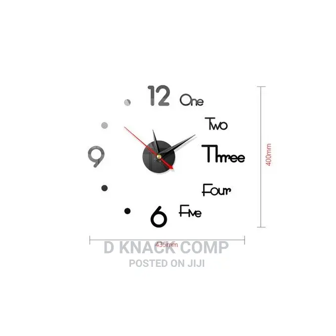 40-Cm Diy 3d Digital Wall Clock Mirror Surface Sticker