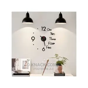 40-Cm Diy 3d Digital Wall Clock Mirror Surface Sticker