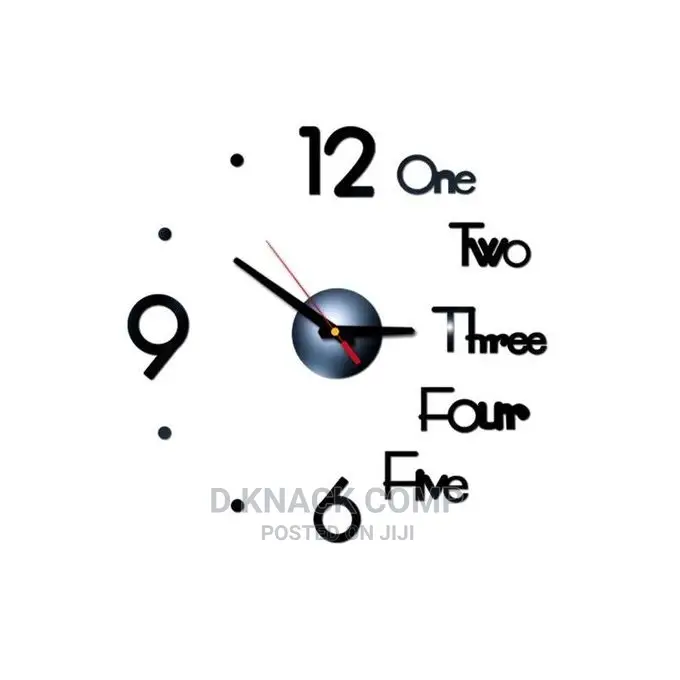 40-Cm Diy 3d Digital Wall Clock Mirror Surface Sticker