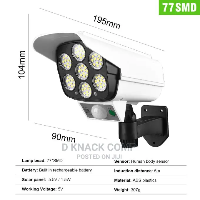 Solar Power Light PIR Motion Sensor Spot Garden Wall Lamp