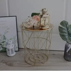 Beautiful Gold Color Side Stool(Medium N Big Size )