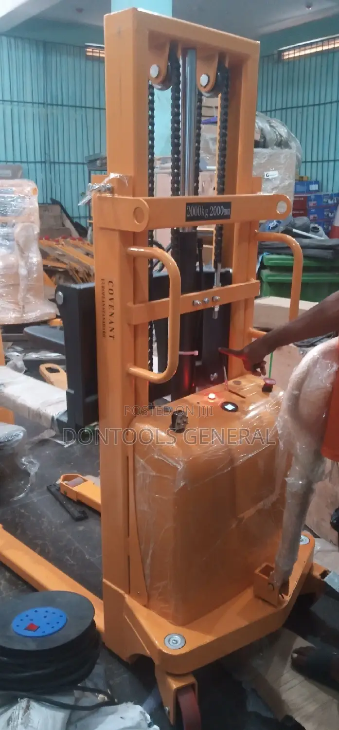 2ton Semi Auto Forklift Stacker Semi Electric Pallet Stacker