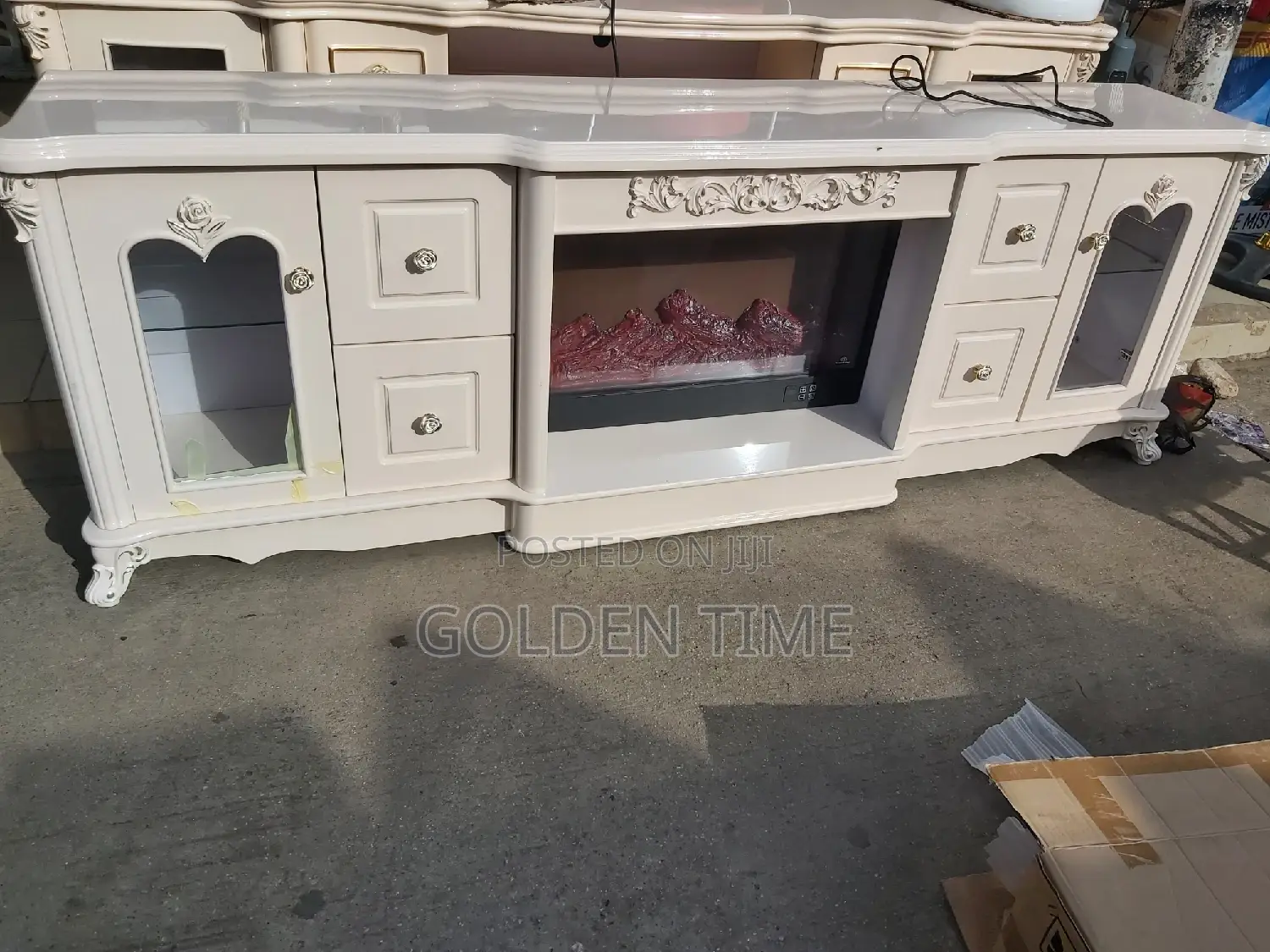 2 Meters Fireplace TV Stand